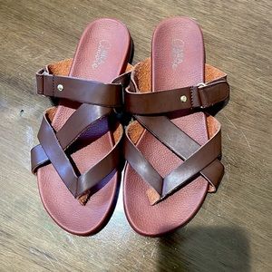 Mia sandles brown leather
